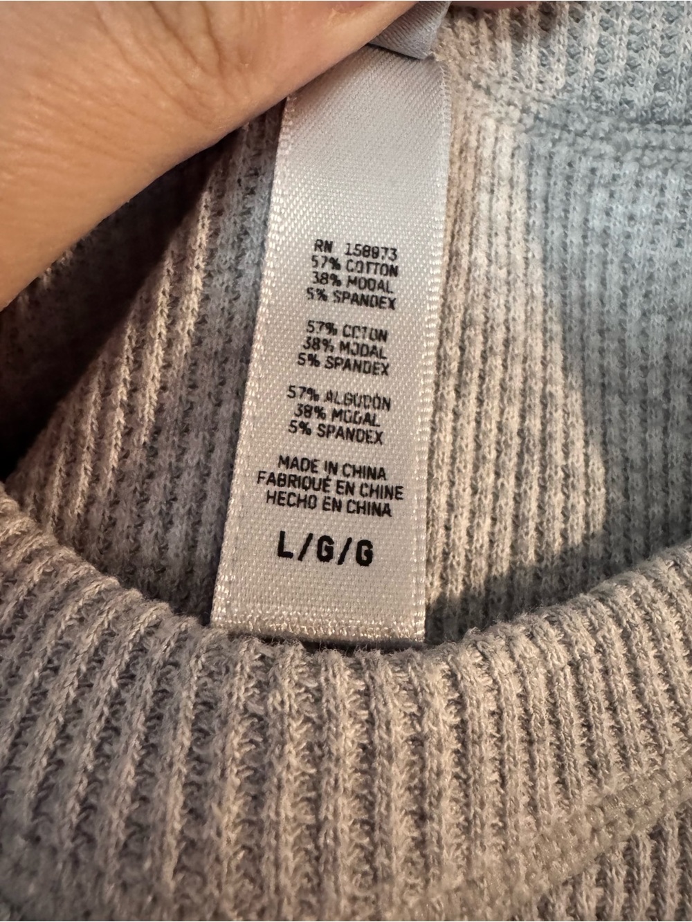 SKIMS Light Gray Ribbed Long Sleeve Maxi Dress - Picture 5 of 6